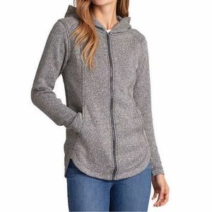 Eddie Bauer Radiator Sweater Fleece Long Full-Zip Hooded Jacket Women's Medium